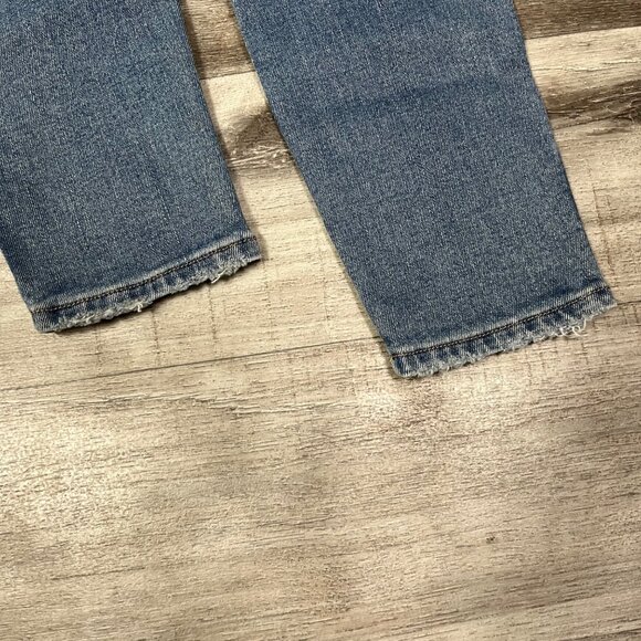 Good American Good Curve High Rise Distressed Skinny Jeans Blue NWT Size 28 - Picture 6 of 9